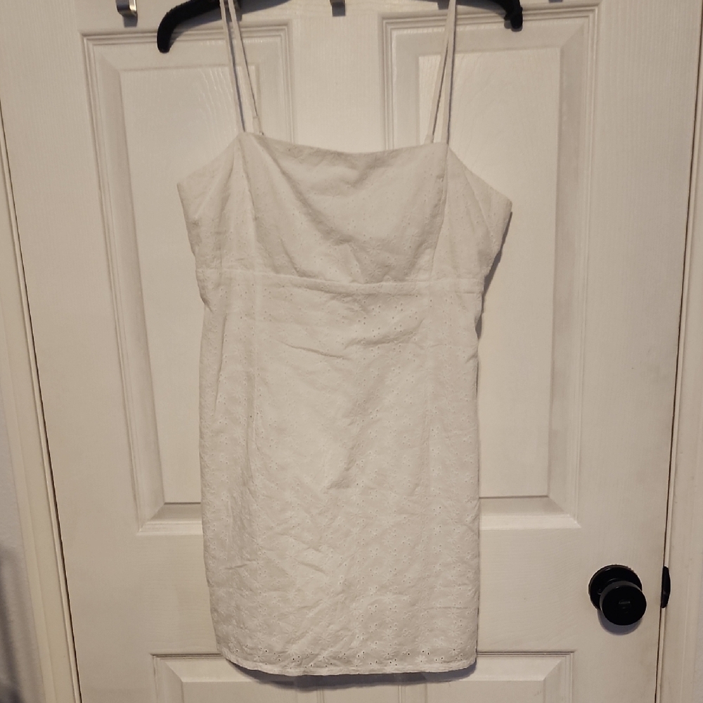 Garage White Slip Dress Spaghetti Strap